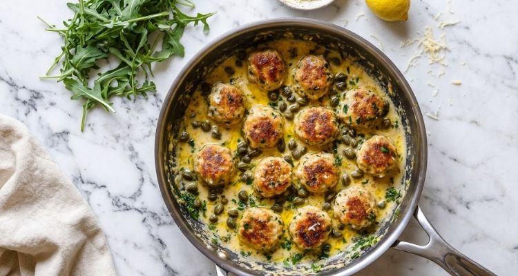 Giada Chicken Piccata Meatballs