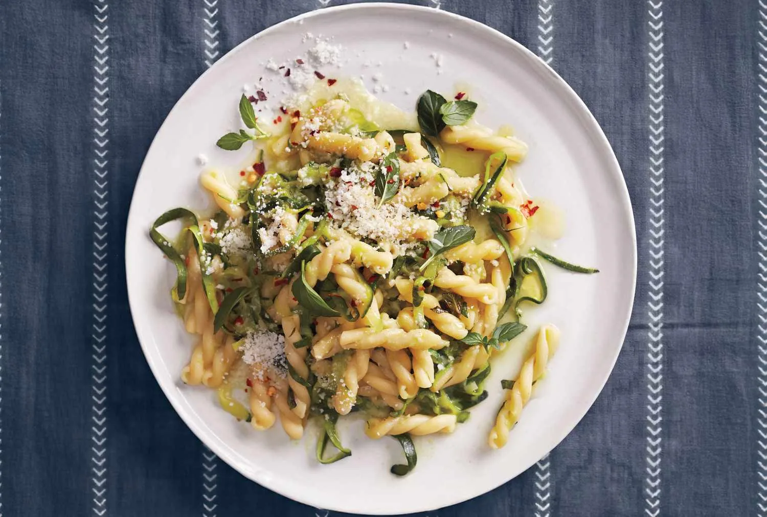 Martha Stewart Pasta With Zucchini, Mint, and Pecorino