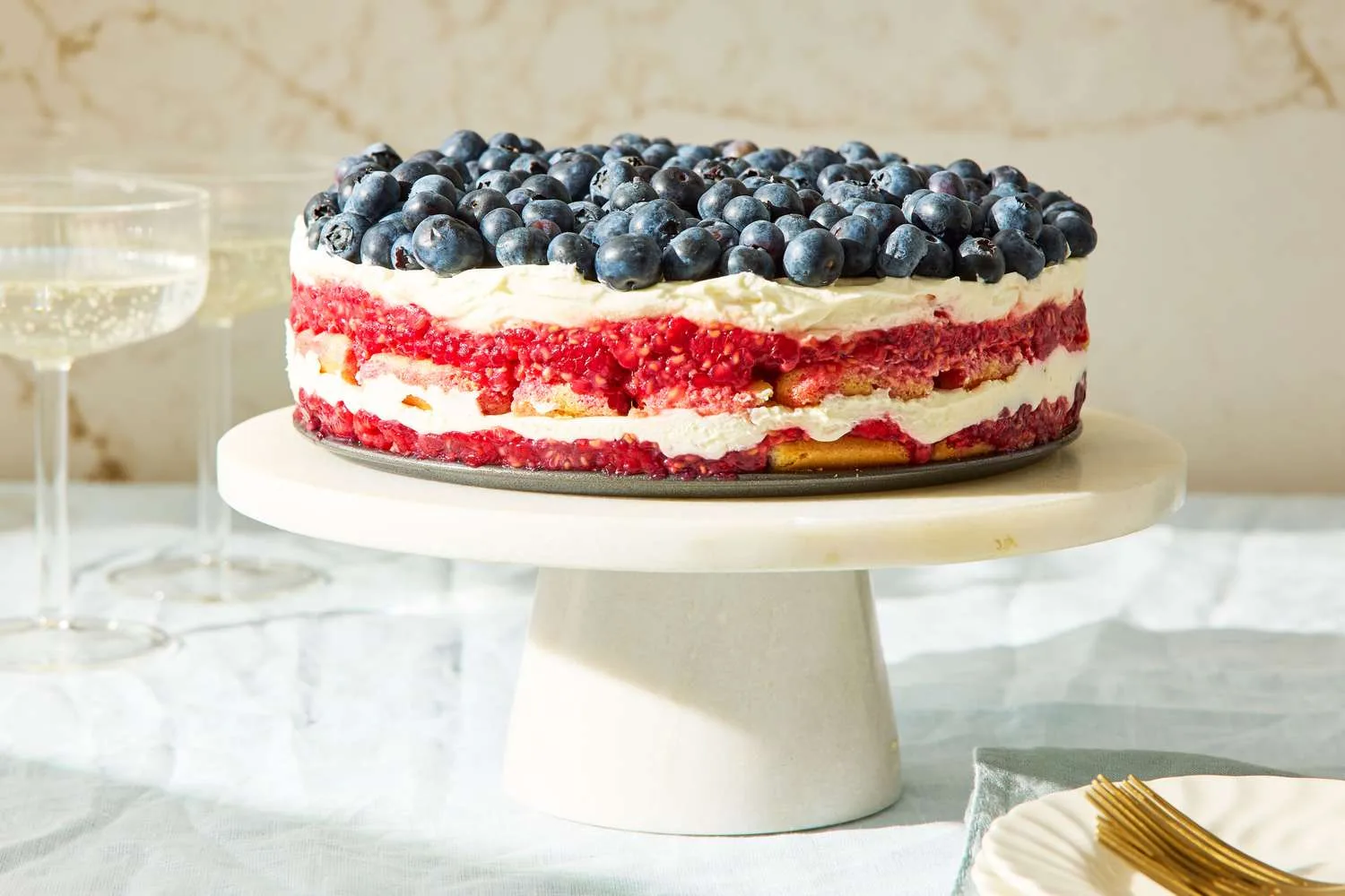 Martha Stewart Red, White, and Blue Berry Trifle