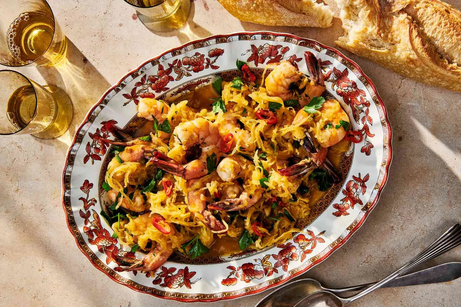 Martha Stewart Spaghetti-Squash Shrimp Scampi