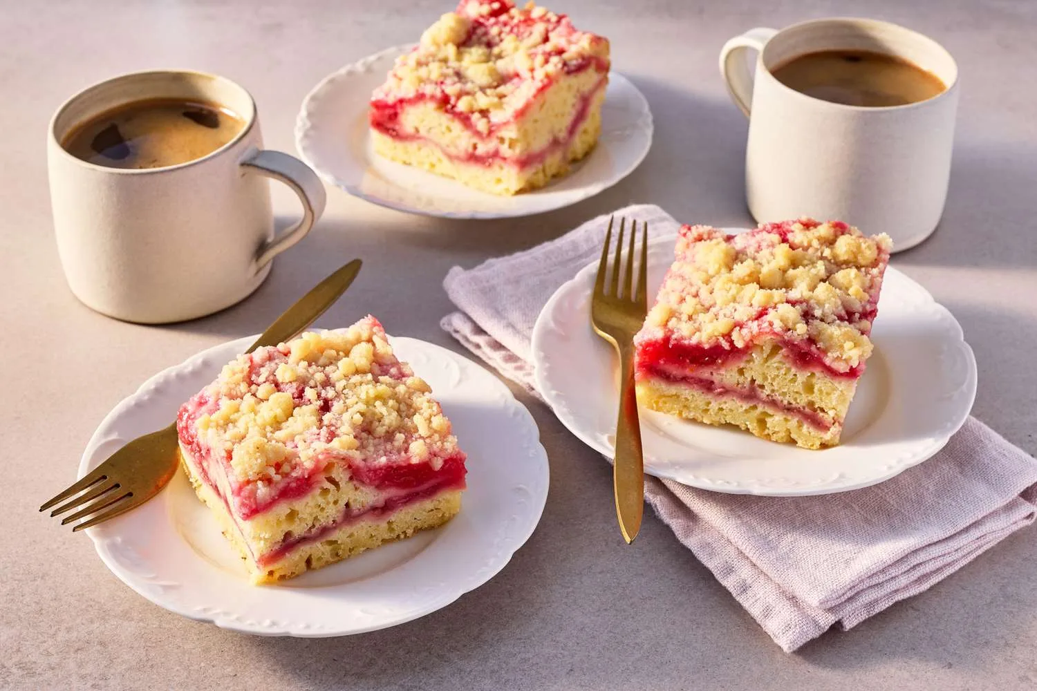 Martha Stewart Strawberry-Rhubarb Coffee Cake