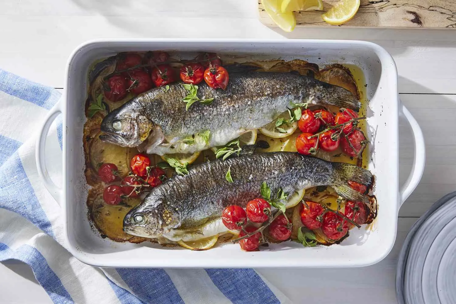 Martha Stewart Whole Baked Trout With Cherry Tomatoes and Potatoes