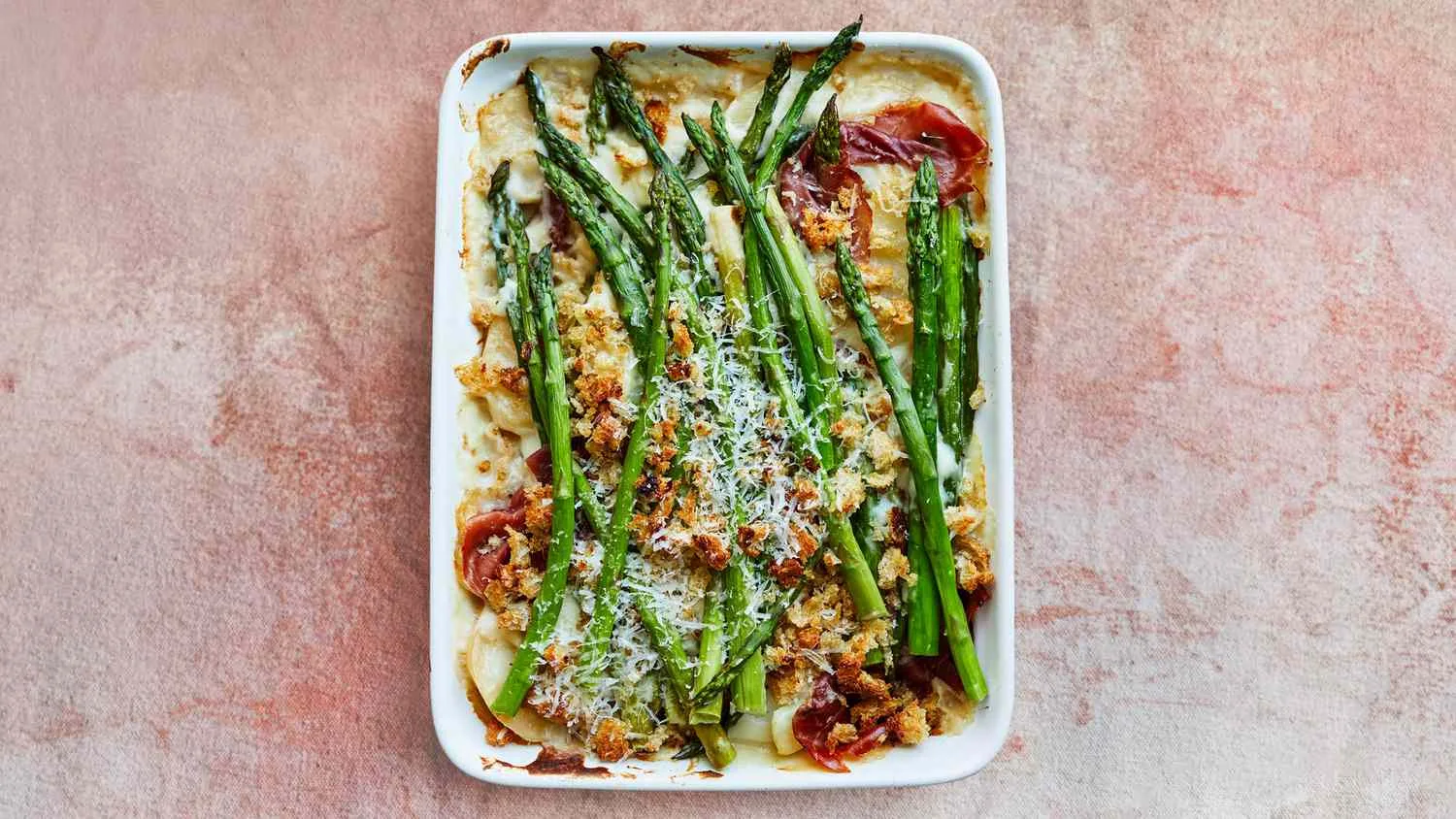 Martha Stewart Asparagus-and-Potato Gratin with Prosciutto
