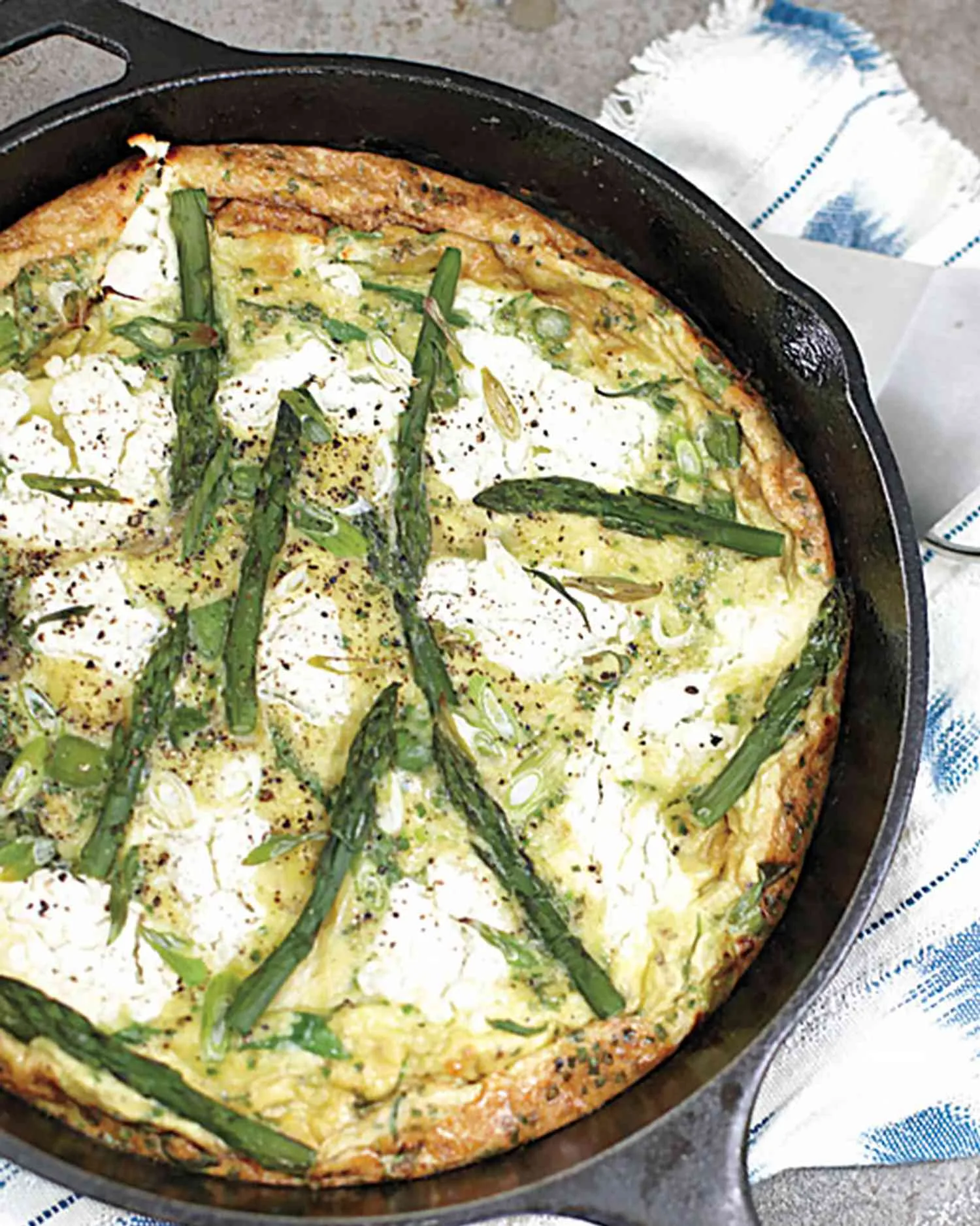 Martha Stewart Asparagus Frittata with Goat Cheese and Herbs