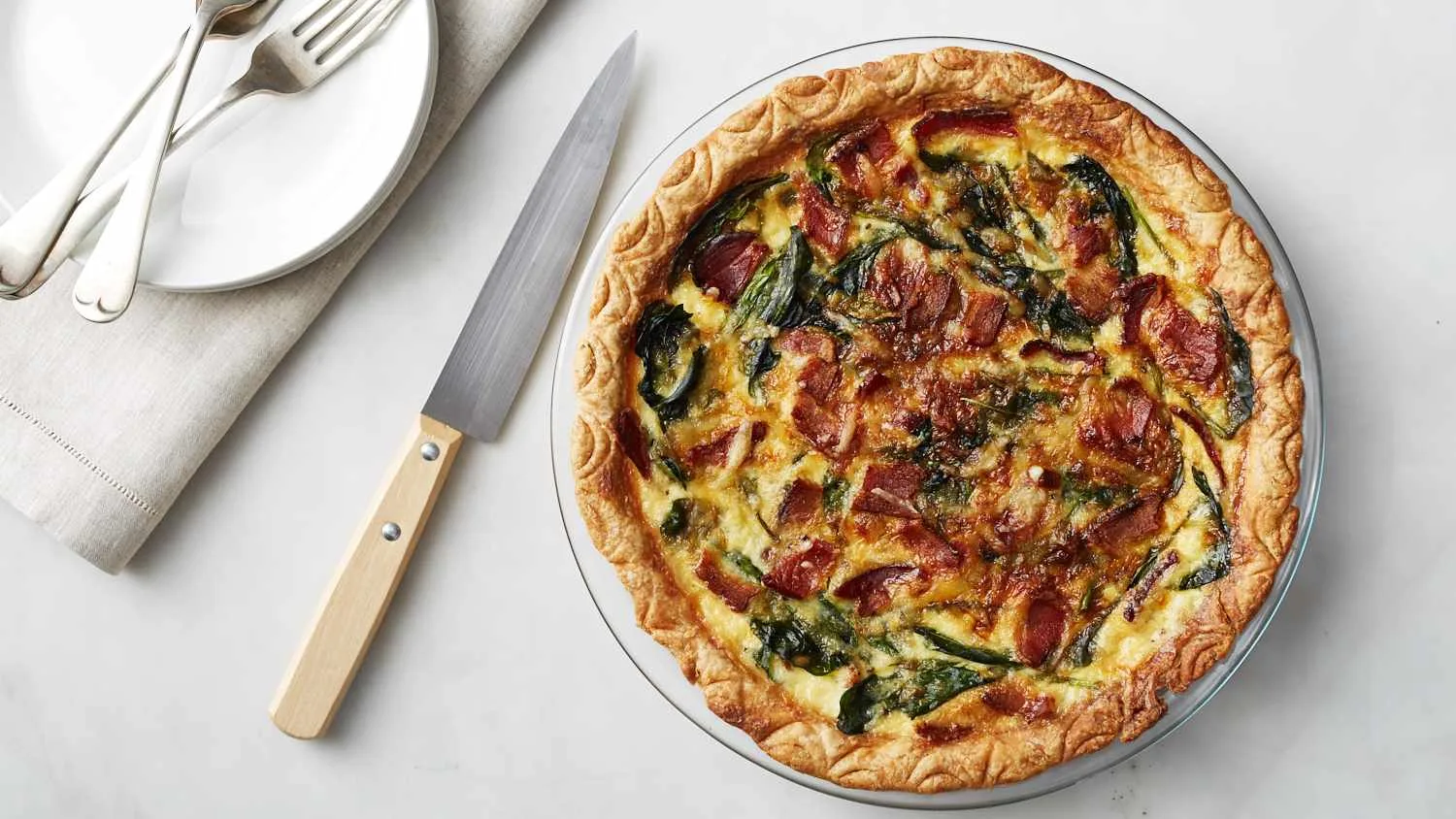 Martha Stewart Bacon and Spinach Quiche