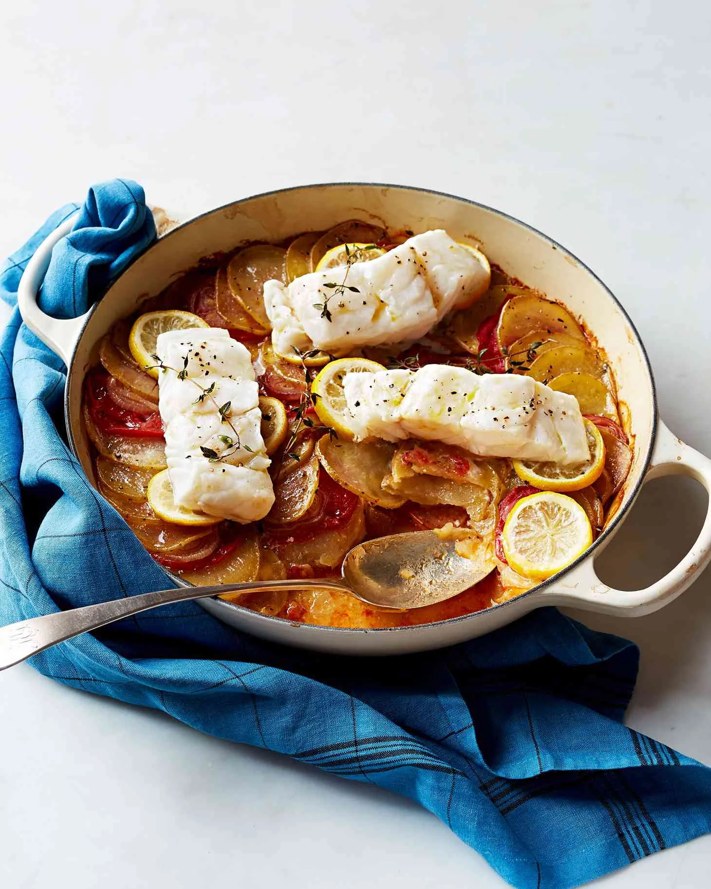 Martha Stewart Baked Cod with Tomatoes and Potatoes