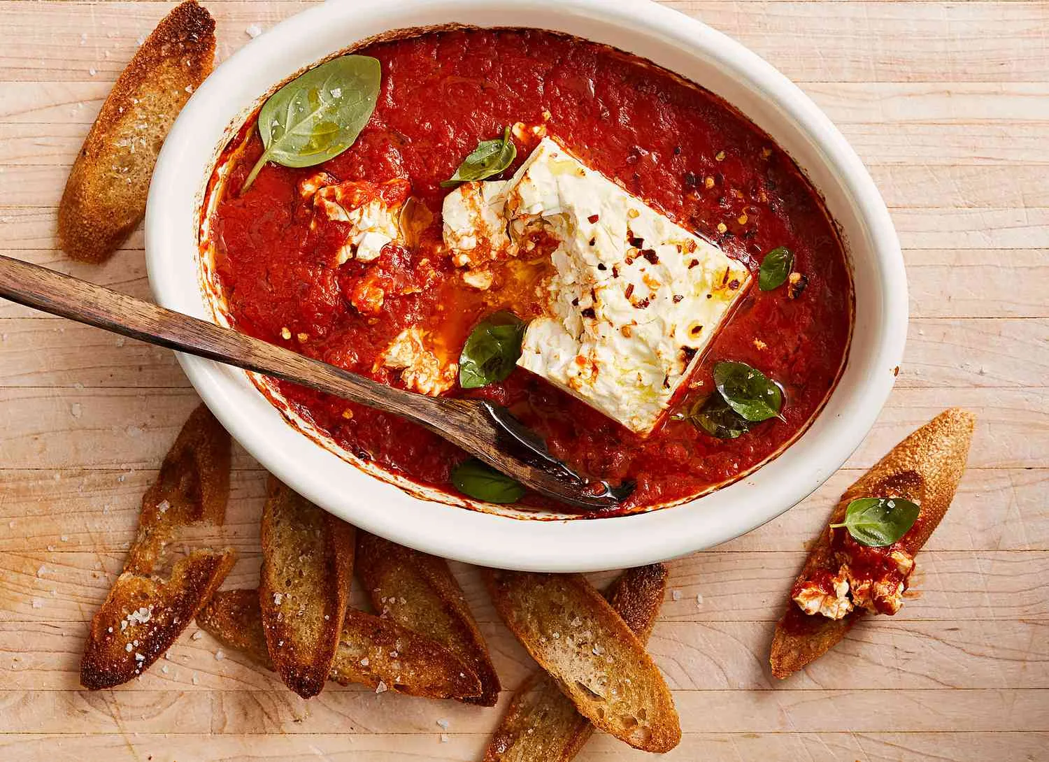 Martha Stewart Baked Feta-Marinara Dip