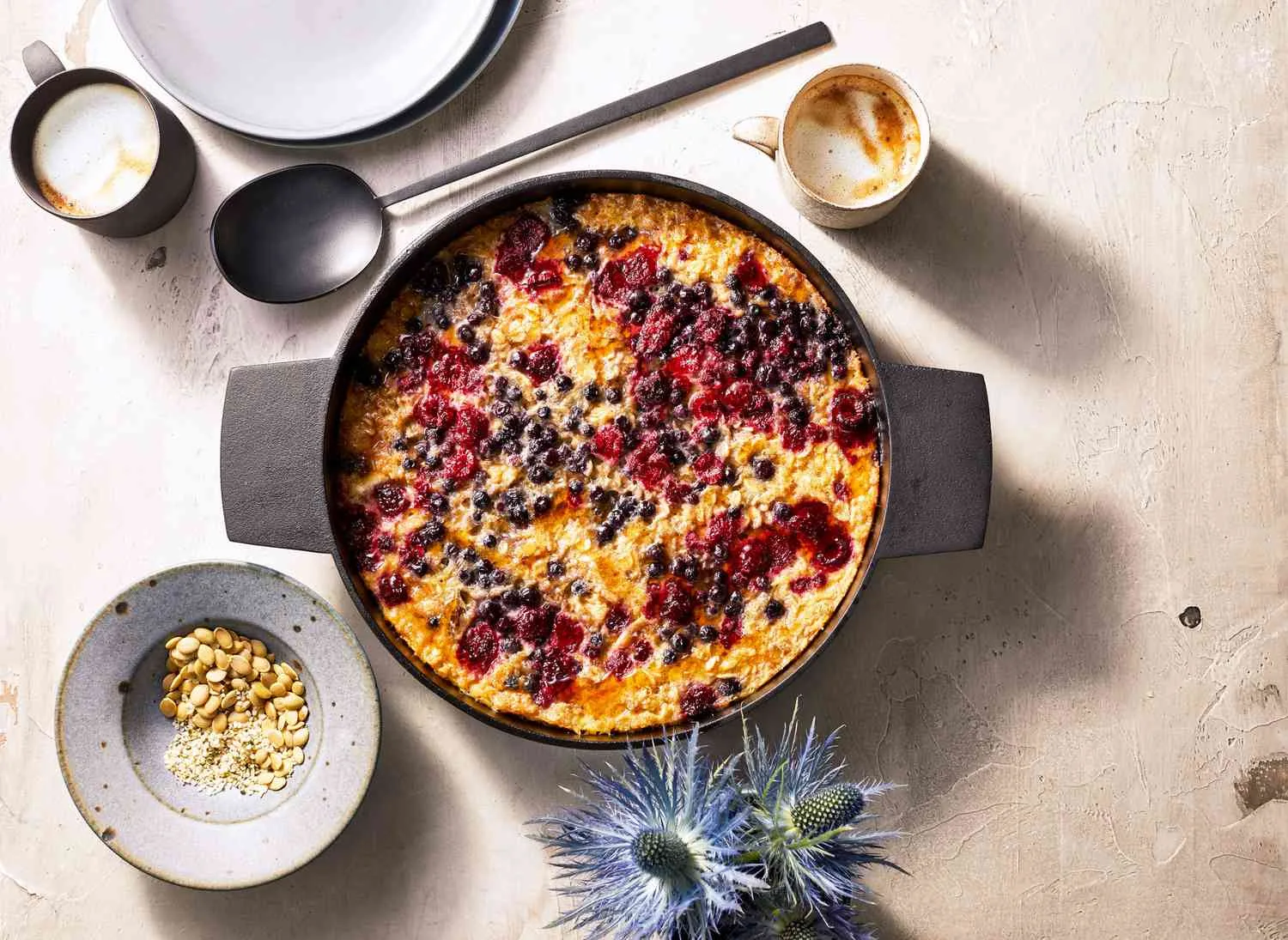 Martha Stewart Baked Oatmeal for a Crowd with Berries and Seeds