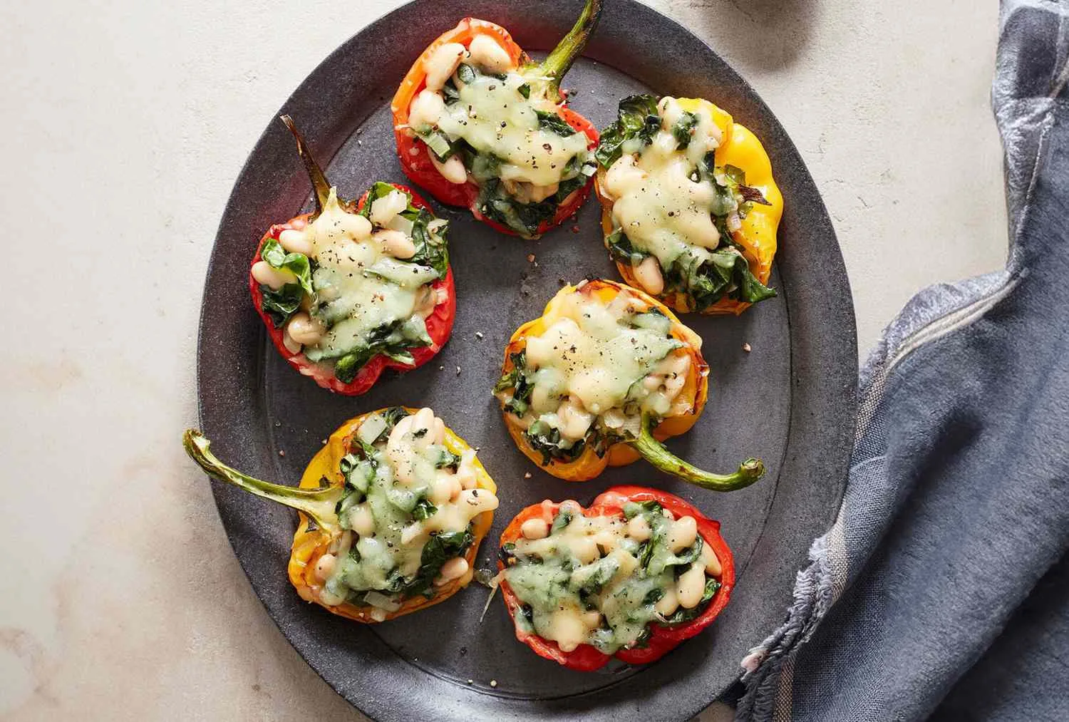 Martha Stewart Beans-and-Greens-Stuffed Peppers