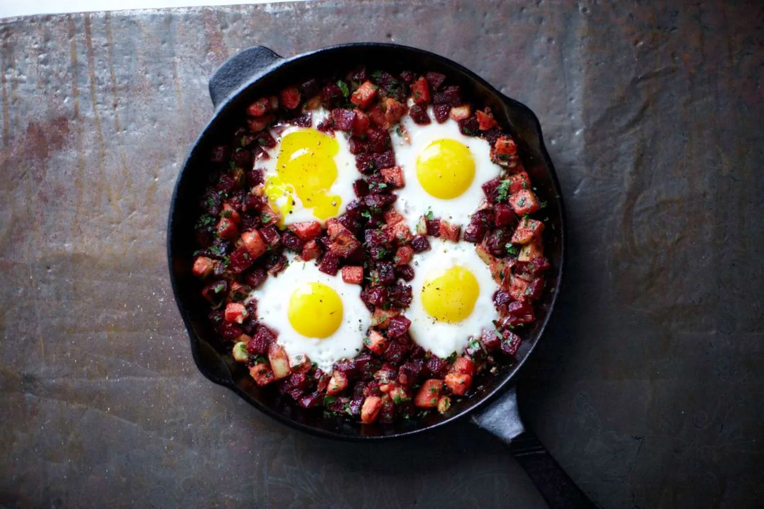 Martha Stewart Beet Hash with Eggs