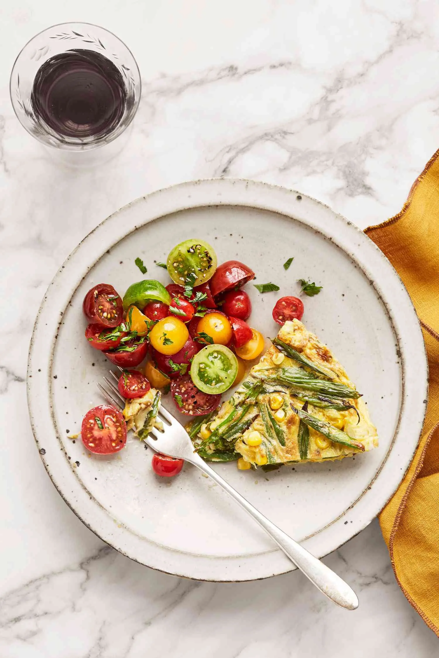 Martha Stewart Blistered Green-Bean and Corn Frittata
