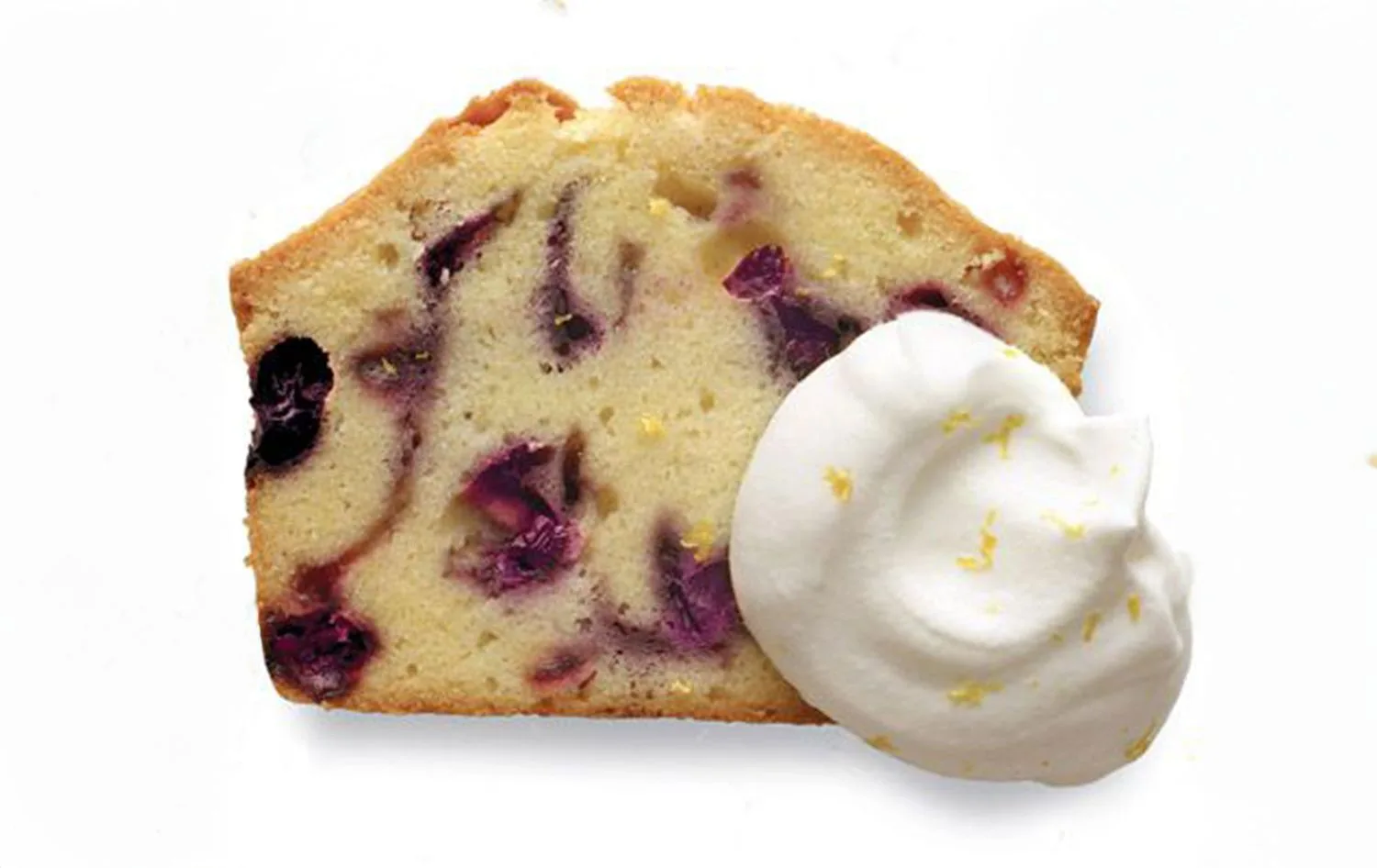 Martha Stewart Blueberry-Sour Cream Pound Cake with Lemon Cream