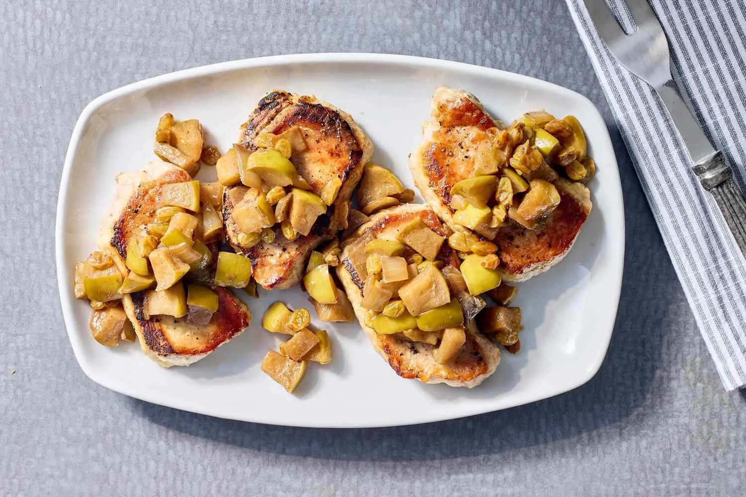 Martha Stewart Boneless Pork Chops with Apple Chutney